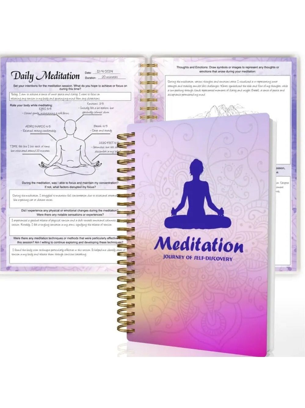 Meditation Journal Of Self Discovery Guided Mindfulness Stress Reduction Process